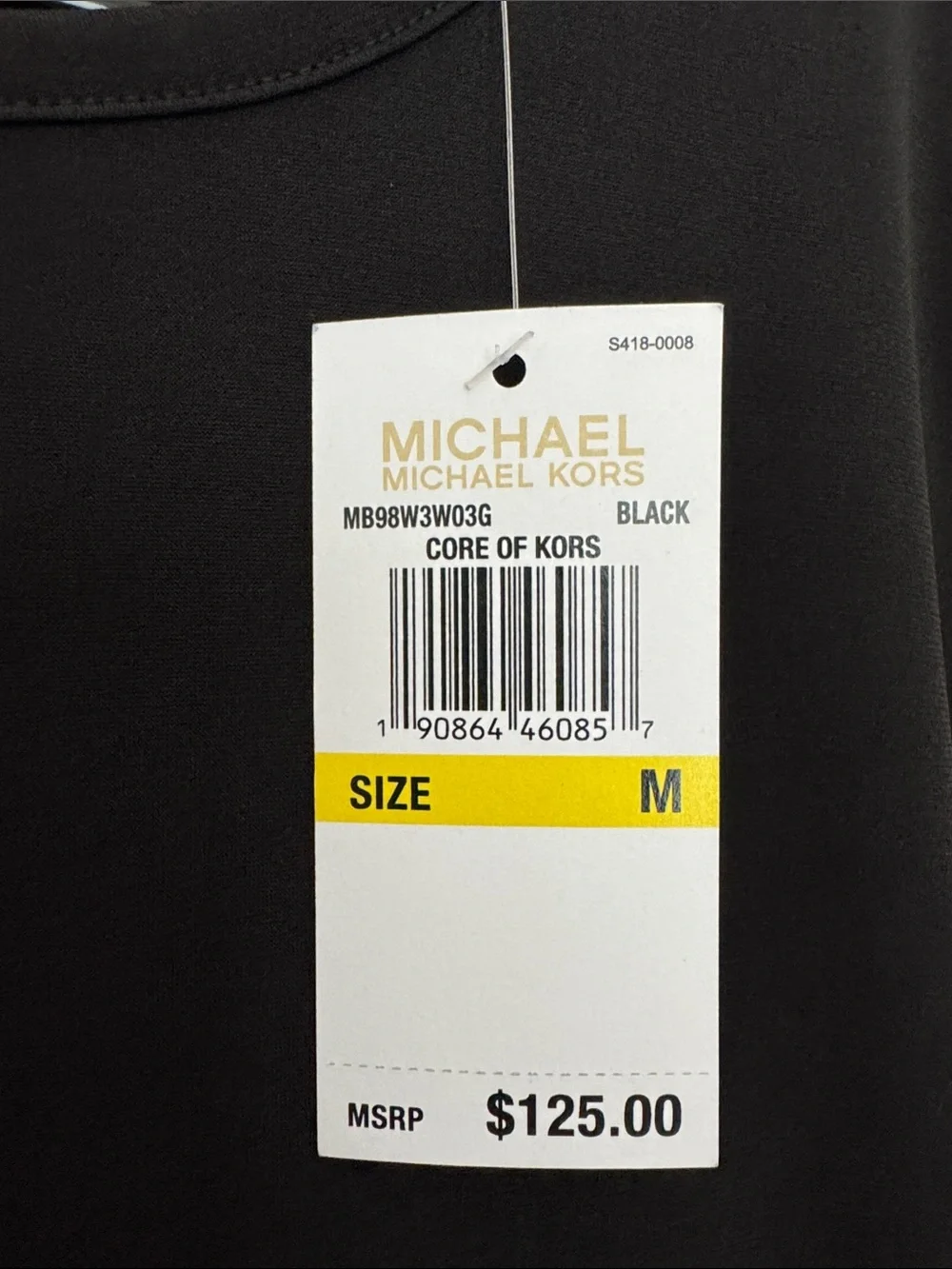 Michael Kors Black Short-Sleeve Pleated-Hem Dress